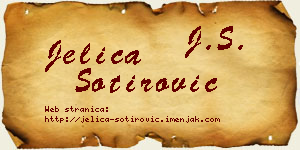 Jelica Sotirović vizit kartica